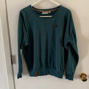 Naketano Brave New World steel blue long sleeve crewneck top sweatshirt